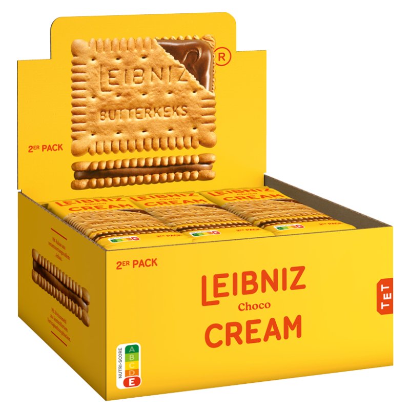 LEIBNIZ biscuits doubles Keks'n Cream Choco, 18 paquets de 2 pièces, crème chocolat